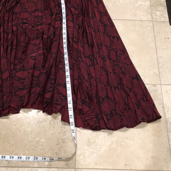 A.L.C. Maya snake print Bordeaux midi skirt (burgundy & black) - Picture 16 of 17